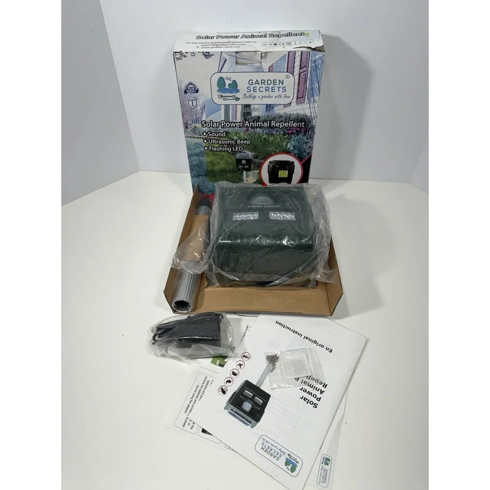 GARDEN SECRETS SOLAR ANIMAL REPELLER GS-501
